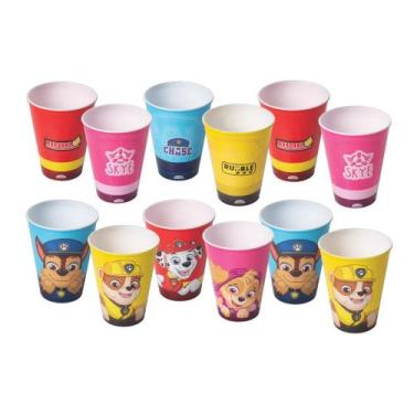 Imagem de Kit 12 copos patrulha canina 270 ml para lembrancinhas de aniversário 