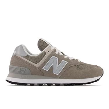 Imagem de New Balance Tênis feminino 574 Core, Cinza/branco, 42