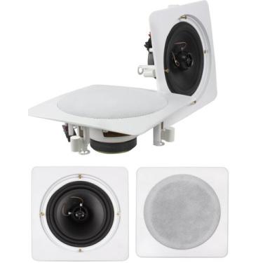 Imagem de Caixa de Som Donner DR650 Gesso Quadrada Branca PAR