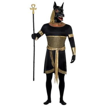 Imagem de Smiffys Anúbis the Jackal masculino, Preto e dourado, M - US Size 38"-40"