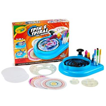 Imagem de Crayola Spin & Spiral Art Station, Spin Art Machine, Arts & Crafts for Kids Ages 6, 7, 8, 9