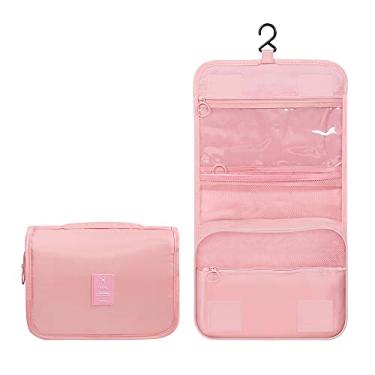 Imagem de Luxtude Necessaire feminina com gancho para pendurar, bolsa de higiene para pendurar resistente à água para viajar, necessaire portátil, organizador de viagem para artigos de higiene, cosméticos, acessórios de higiene, xampu