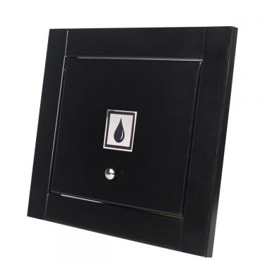 Imagem de Visor Agua Linear Hat Top Design Preto Fosco Moderno Inovador