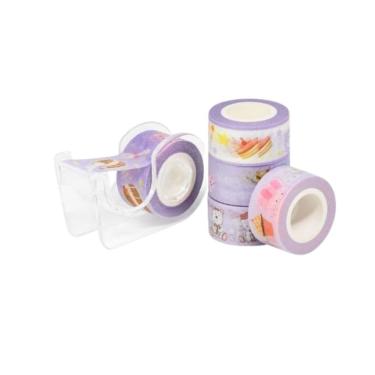 Imagem de Fita Adesiva Washi Tape Com 4 Mini Dispenser Lilás - Brw
