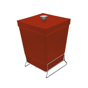 Imagem de Lixeira Para Banheiro De Plástico Com Suporte Apoio - Stolf Vermelho