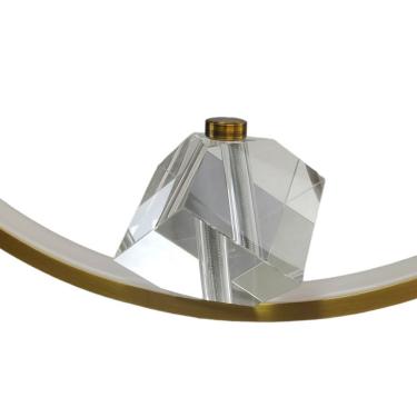 Imagem de Lustre Luminaria Pendente 2 Aneis Led Arco Diamante Planeta Infinito Sala Casa Restaurante