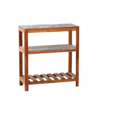 Imagem de Aparador Ilha Bancada 80 Cm Madeira Maciça Pátina