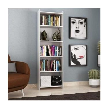 Imagem de Estante Para Livros Com 04 Prateleiras - Branco Branco