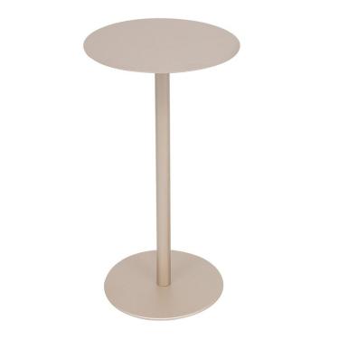 Imagem de Mesa Lateral Apoio Redonda Estilo Industrial Wing Baixa Champanhe