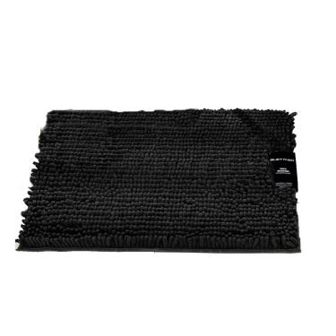 Imagem de Tapete Buettner Microfibra Antiderrapante Chenille Ginko 60cmx90cm Preto