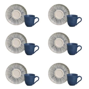 Imagem de Conjunto De Xícara De Cafezinho Com Pires 06 Peças Bio Elemento Porto Brasil