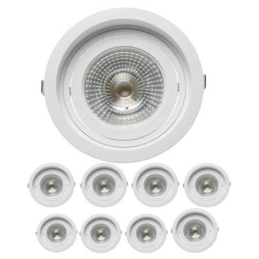 Imagem de 9 Spot Embutir Recuado Dirigível E27 Par30 Save Energy