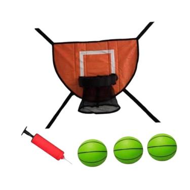 Imagem de menolana Conjunto de cesta de basquete para trampolim, acessórios para trampolim, acessórios macios para jogos de basquete, Basquete Verde