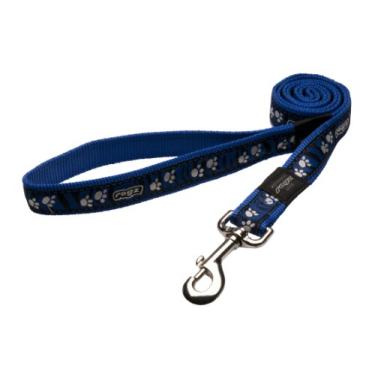 Imagem de Rogz Vestido extravagante extra grande 1 polegada Resposta armada 1,82 m de comprimento cano fixo, Zebra Paws on Blue Design