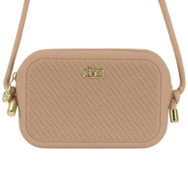 Imagem de Bolsa Beira Rio Tira Colo Cordão Transversal Elegante Faminina Nude, U