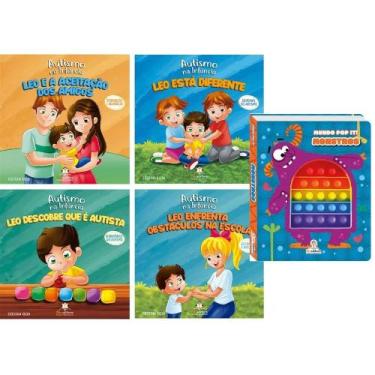 Imagem de Coleção autismo na infância + pop it! monstros - Kit de Livros, 3