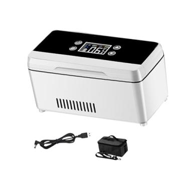 Imagem de KiBcsLic Estojo de Viagem para Refrigerador de Caneta de Insulina, Caixa de Resfriamento com Visor Digital, Refrigerador Portátil para Carro, Mini Refrigerador, Botão de Apertar, Tamanho real