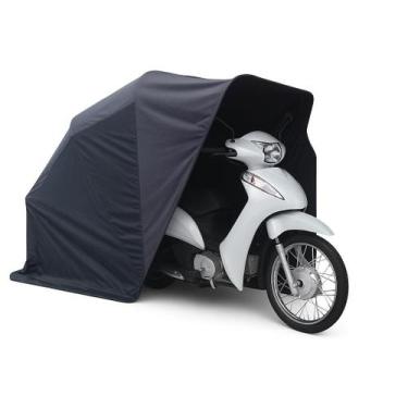 Imagem de Garagem Retrátil Iglucar Moto Honda Biz Proteção Premium UV e Chuva - 