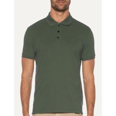 Imagem de Polo Ellus Masculina Piquet Classic Easa Verde Militar, S/P