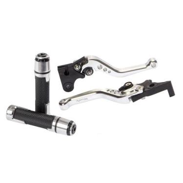 Imagem de Kit Manopla Pegasus Manete CB250F CG150 A DISCO - Stark Race, Prata