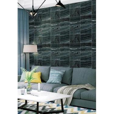 Imagem de Papel de Parede Essencial Ess1026 - Quadriculado Grafite/ Prata - 53cm