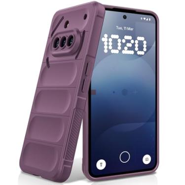 Imagem de BonYonka Capa de silicone para Nothing Phone 3a, forro de microfibra antiarranhões, capa à prova de choque com proteção para câmera, branca