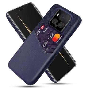 Imagem de Capa para Honor Magic6 Ultimate,Anti-deslizamento,Proteção contra quedas de 360°,Resistência à impressão digital,Tela e caso de couro PU com 1 slot de cartão atrás-Blue