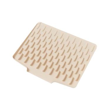 Imagem de Ｂｅｓｇａ Tapete de silicone para escorredor de louças, antiderrapante, resistente ao calor, superfície protetora, forro de gaveta, almofada de drenagem, Bege