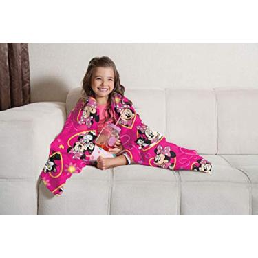 Imagem de Manta Fleece de Sofá Solteiro Estampada Minnie 1,25m x 1,50m Com 1 peça - Produto Importado
