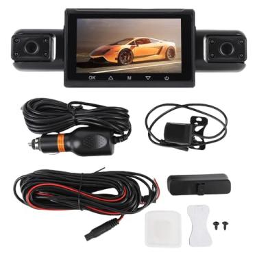 Imagem de Zyyini 2K Dash Cam, 2K HD WiFi Dash Câmera Traseira Dentro de 4 Lentes Tela de 3 Polegadas Com Cartão de Memória de 64 GB Esquerdo Esquerdo, Angular Larga para Carros