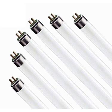 Imagem de Lâmpada de tubo fluorescente F17T8 17W 61 cm T8, base média de dois pinos (G13), lâmpadas T8 de 17 watts, 6 Pack, 5000K, Super White