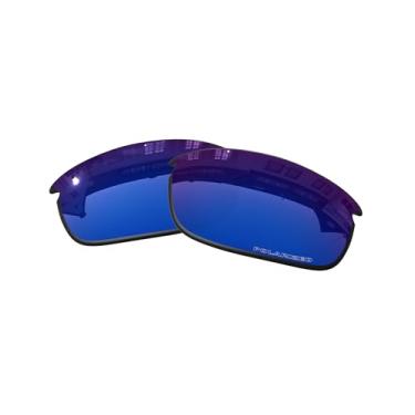 Imagem de Lentes de substituição OOWLIT compatíveis com óculos de sol Oakley Flak Jacket, Sapphire Combine8™ Polarized, One Size