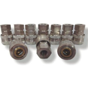 Imagem de Kit 10 Unidades Engate Rápido Fêmea 1/4 Para Compressor