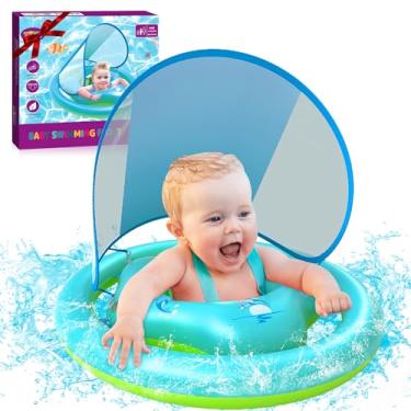 Imagem de ZIZZ Brinquedos Flutuantes Infláveis Para Piscina De Bebês Z1Zz: Os Melhores Brinquedos Flutuantes Infláveis Para Bebês Com Cobertura De Proteção Solar Para Crianças De 6 A 18 Meses E 1 A 2 Anos De