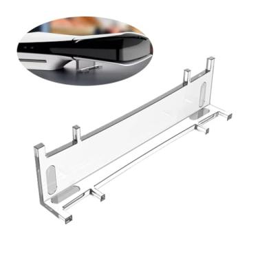 Imagem de MYPUQIAO Transparent Horizontal Acrylic Stand for PS5 Slim Disc and Digital Edition Console,PS5 Slim Console Game Accessories.(horizontal-L)