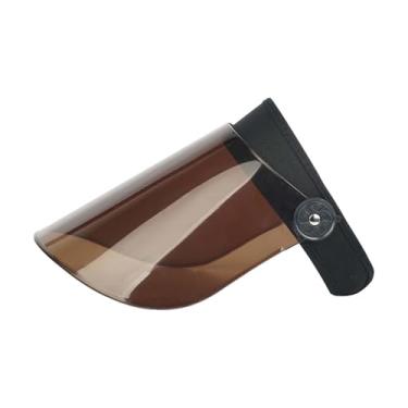 Imagem de Generic Chapéu com viseira solar, proteção facial completa, leve, casual, portátil, ângulo ajustável para camping, esportes, caminhadas, ciclismo, Marrom