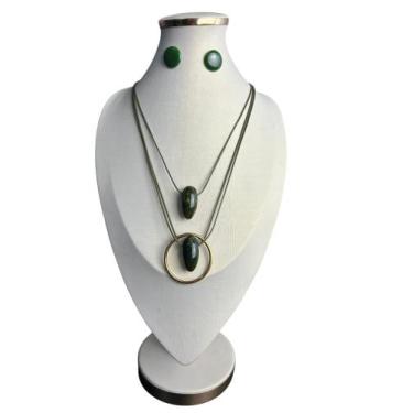 Imagem de Colar feminino kit com brinco sofisticado elegante presente - MLBpel, 