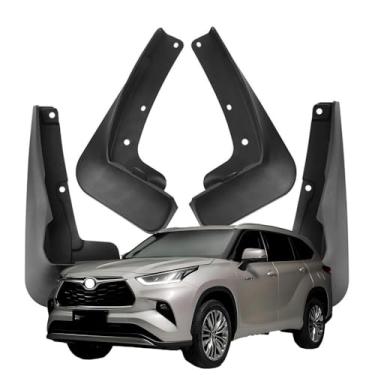 Imagem de Para-lamas e Protetores contra Respingos para Toyota Highlander 2022-2025, Alargadores de Para-lamas Dianteiros e Traseiros, Para-lamas em ABS, Protetores contra Lama, Pedras e Detritos