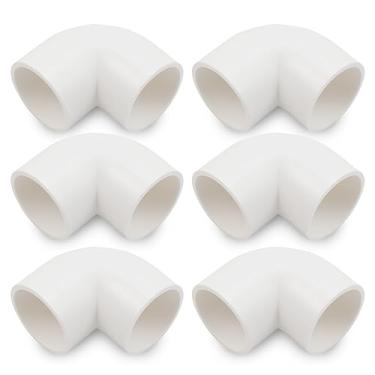 Imagem de Bwintech 12 peças 40 mm (1-1/10.2 cm) 90 graus conector deslizante de cotovelo PVC-U conector de acoplamento de cotovelo conexão de tubo de água jardim