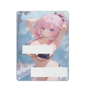 Imagem de Anime Sexy Bikini Hot Girl Pinup Girl Metal Tin Sign Wall Art Poster Decor for Home Bar Club Bedroom Bathroom Man Cave Otaku 30,5 x 40,6 cm, AN061
