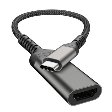 Imagem de Cabo adaptador USB C para HDMI 4K a 30Hz, [alta velocidade, Thunderbolt 3/4/5] para iPhone 15 16 Pro Max, MacBook Pro/Air, iPad Pro/Air, iMac, Pixelbook, Dell XPS, Galaxy, Surface, Chromebook e mais