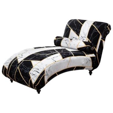 Imagem de Capa de sofá sem braços, espessa, para sala de estar, capa de sofá elástica para sala de estar, sala de estar, capa de espreguiçadeira, com parte inferior elástica, lavável na máquina