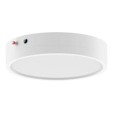 Imagem de ZAGO Luzes de teto LED com iluminação de emergência: Lâmpada de disco regulável 5CCT de 7 polegadas com reserva de bateria de emergência para salão doméstico quarto cozinha hotel apartamento, 120-277V