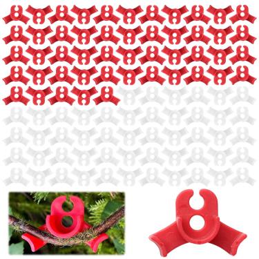 Imagem de TNJPSEK 100 peças de agulhas LST para plantas, clipes ajustáveis de treinamento de plantas de baixa tensão, clipes dobráveis de 90 graus reutilizáveis para dobrar ou interlogar para suporte de plantas