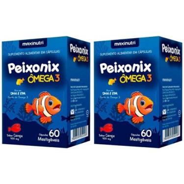 Imagem de KIT 2X Peixonix (Ômega 3 infantil) 60 cápsulas - Maxinutri