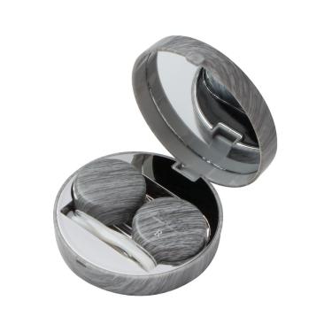 Imagem de Estojo porta lente Amadeirado + Pinça e Ventosa Grafite