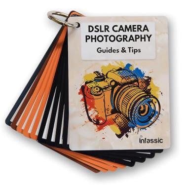 Imagem de DSLR Camera Photography Cheat Sheet Cards - Photography Accessories for Canon, Nikon, Sony - Quick Reference Flashcards for Photographers - Exposure, Settings, Troubleshooting Guides & Tips - 4” x 3”