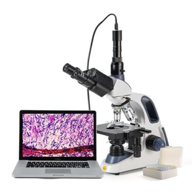 Imagem de SWIFT Microscópio Trinocular Composto Swift, Digital De Laboratório Com Led 40X-2500X, Câmera Usb 3 Mp E Lâminas, Estágio Mecânico