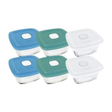 Imagem de Kit c/6 Tigela Pote Marinex Facilita Vap 300ml c/tampa - Nadir Figueir
