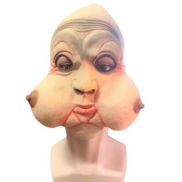 Imagem de Fantasia Máscara Cara De Peito Seios Engraçado Pegadinha - Lynx Produç